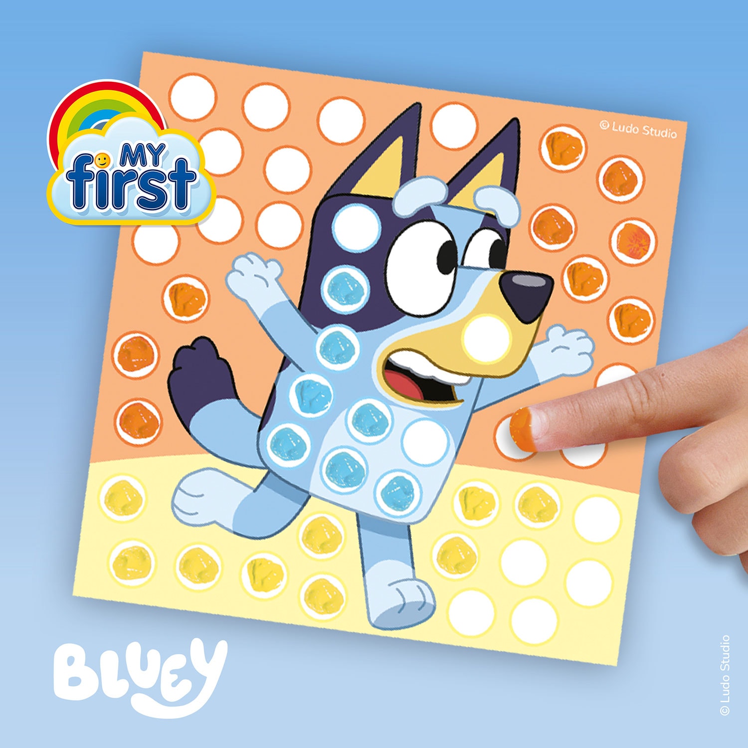 Bluey Kunst Med Fingeravtrykkmaling