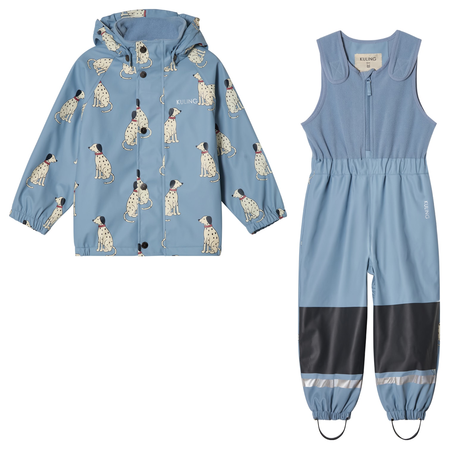 Ottawa Lined Rain Set Dove Blue Dalmatian