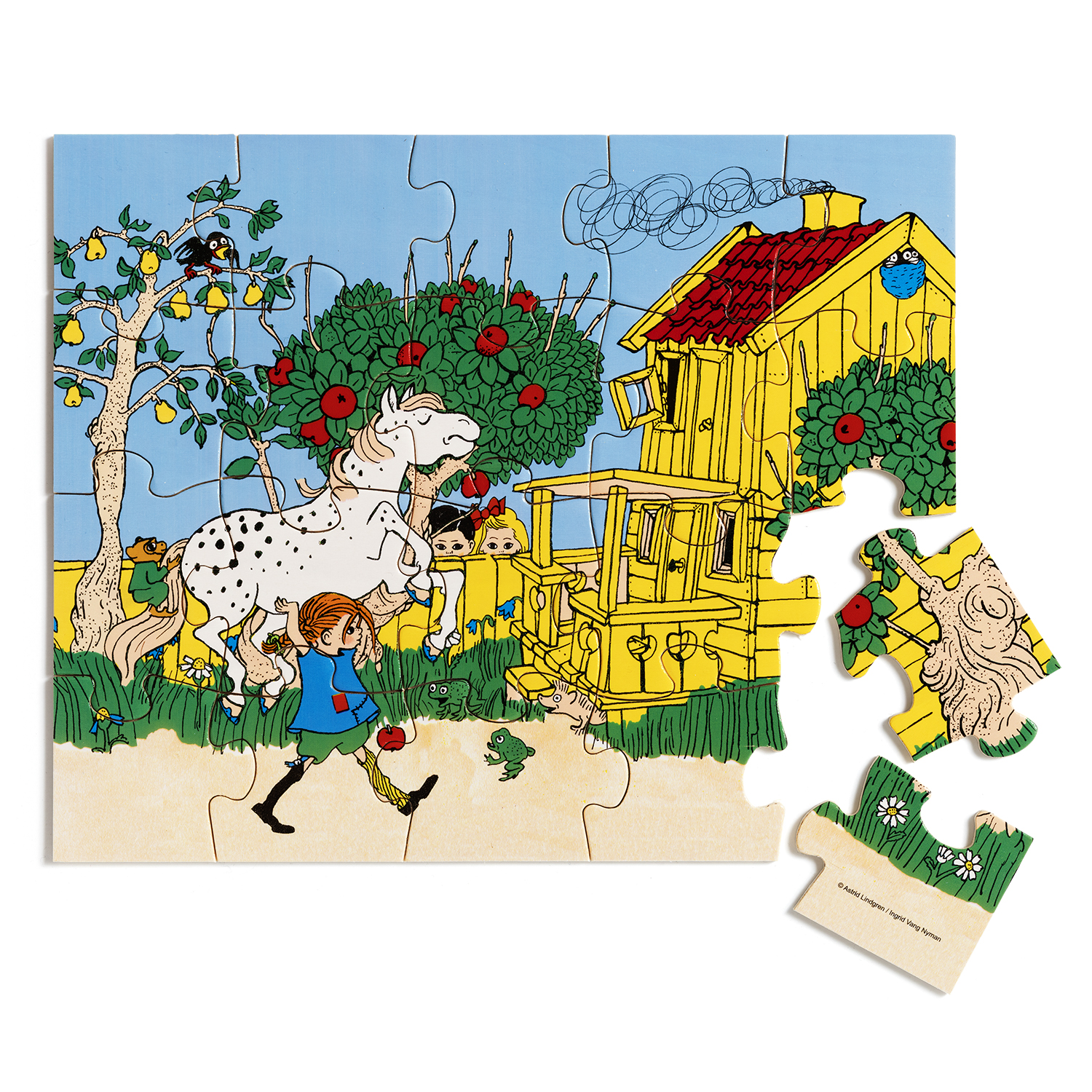 Pippi Träpussel 20 Bitar Multi