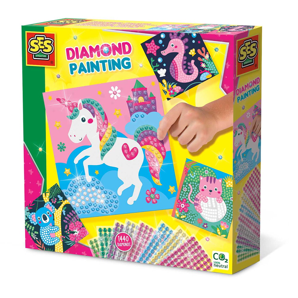 Diamond Painting Lag « Set » Med Juvelklistremerker Happy Animals