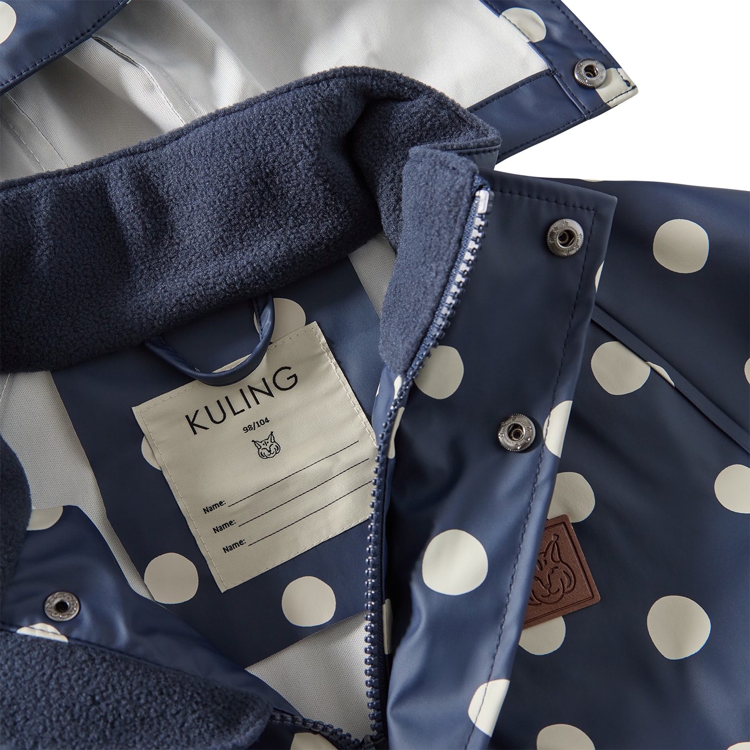 Toulouse Ofodrat Regnställ Navy Polka Dots