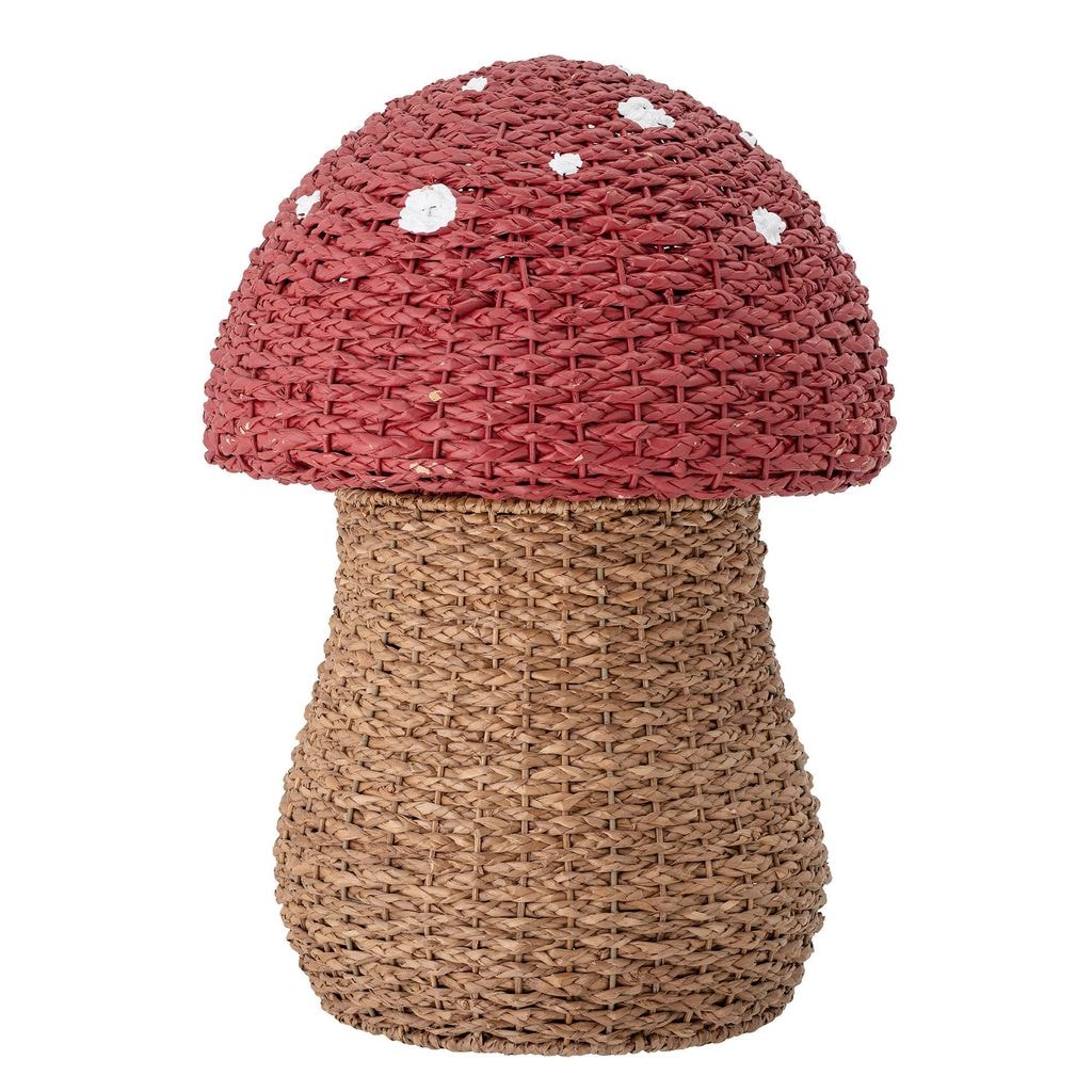 Mushroom Seagrass Basket Red
