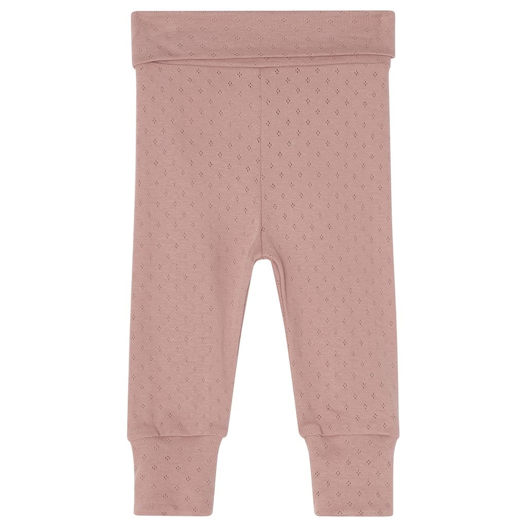 GOTS Elsy Pointelle Vauvan Housut Pink Mauve