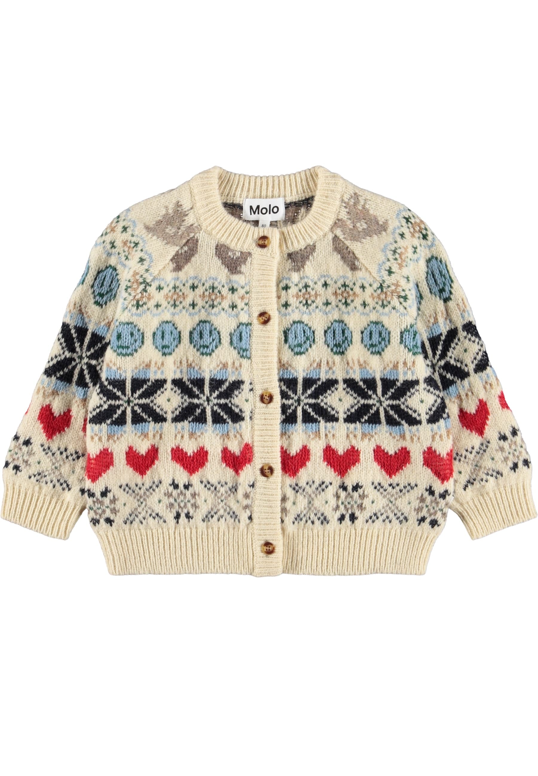 Bobi Stickad Kofta Polar Knit
