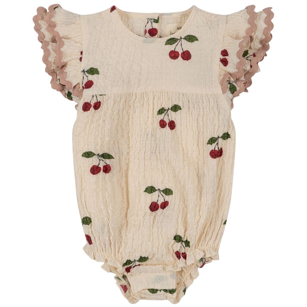 GOTS Elin Romper Ma Grande Cerise