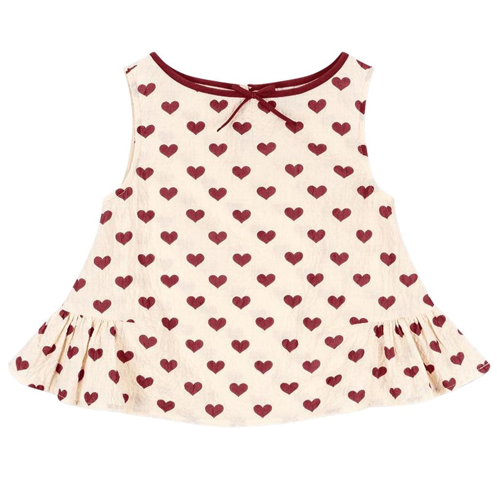 GOTS Ava Topp Amour Rouge
