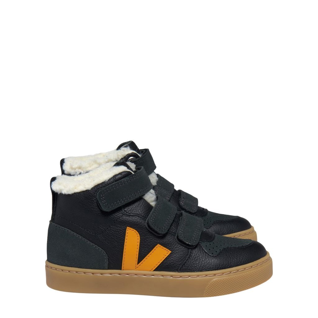 Small V-10 Mid Lined Sneakers Black Ouro Graphite