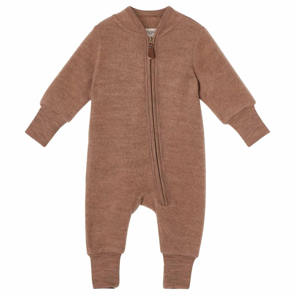 Adelaide Wool Onesie Walnut Melange