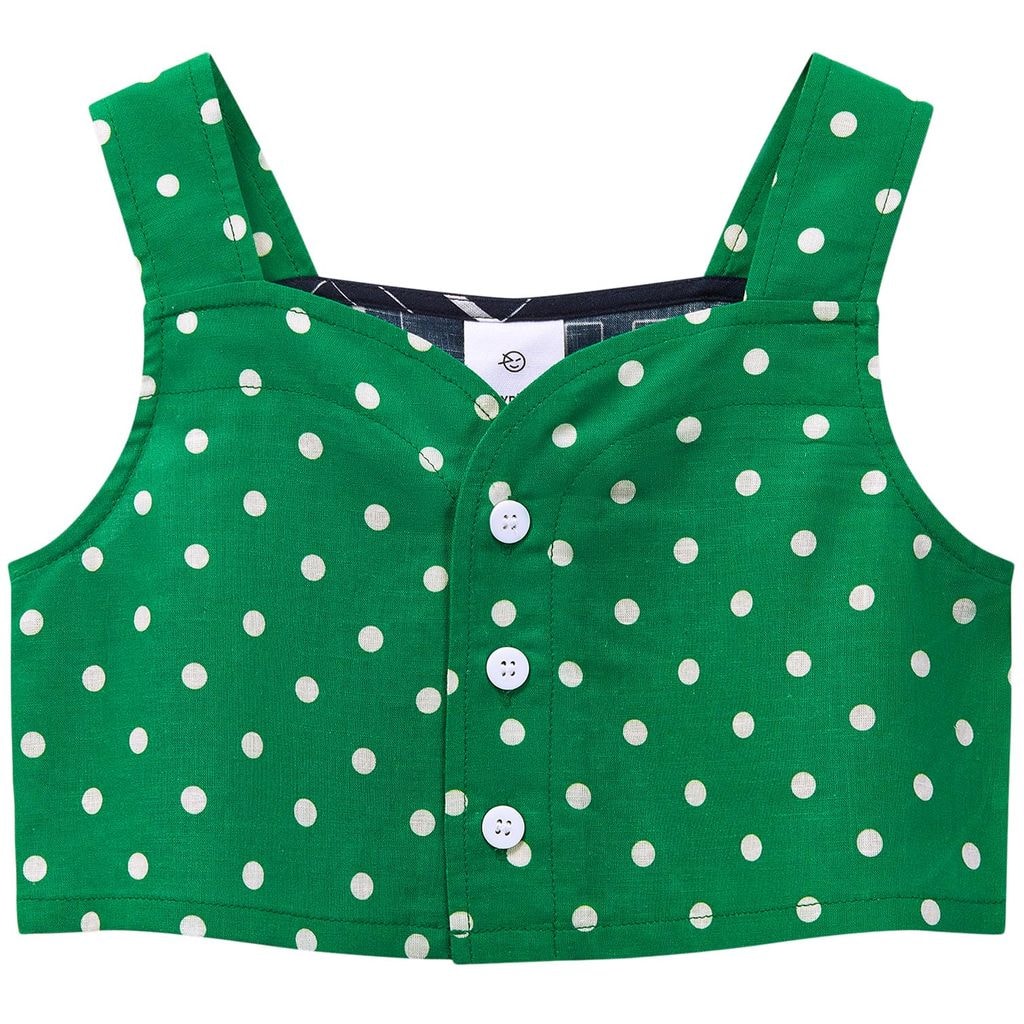 Glider Top Fresh Green Polka Dot