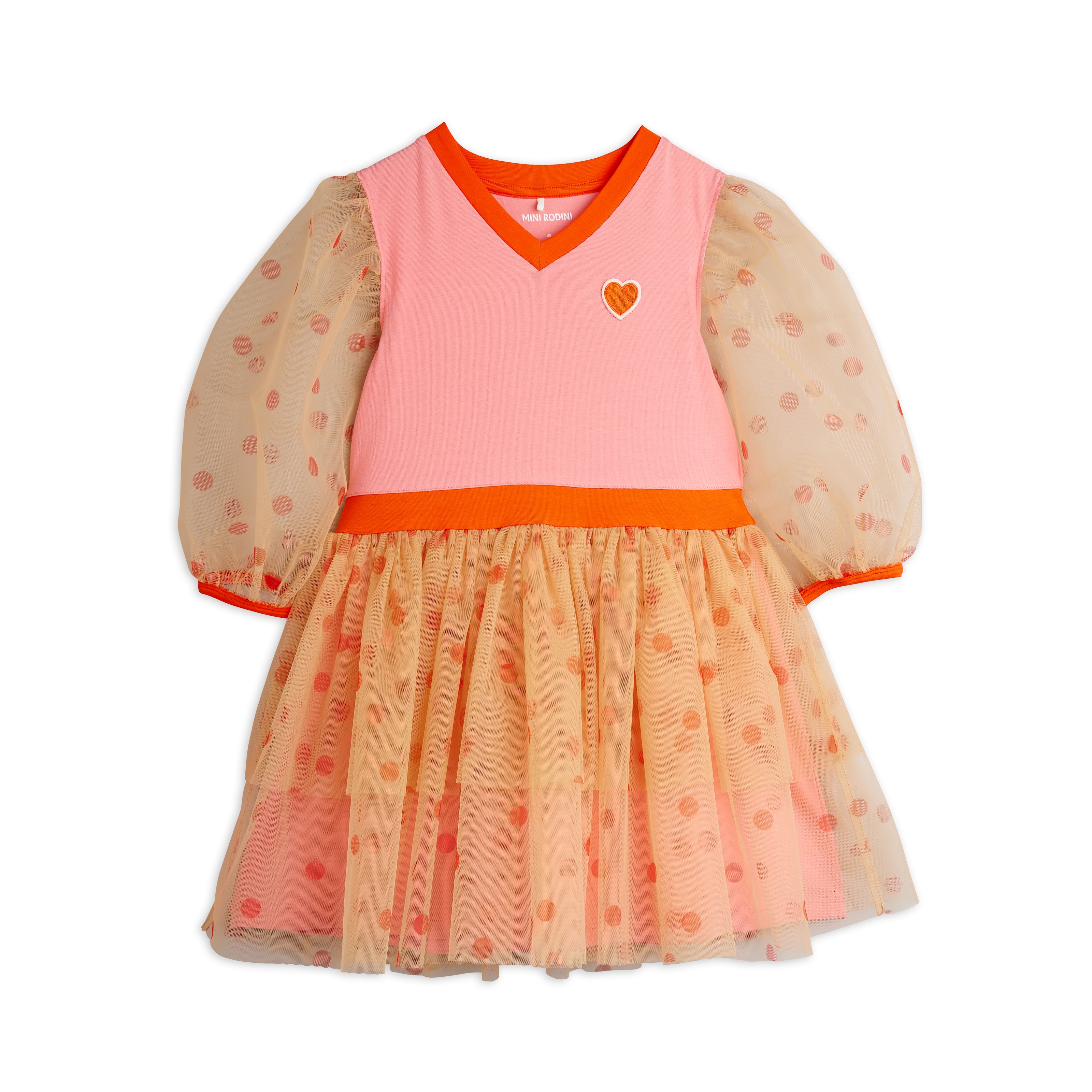 Dotted Tulle Dress Pink