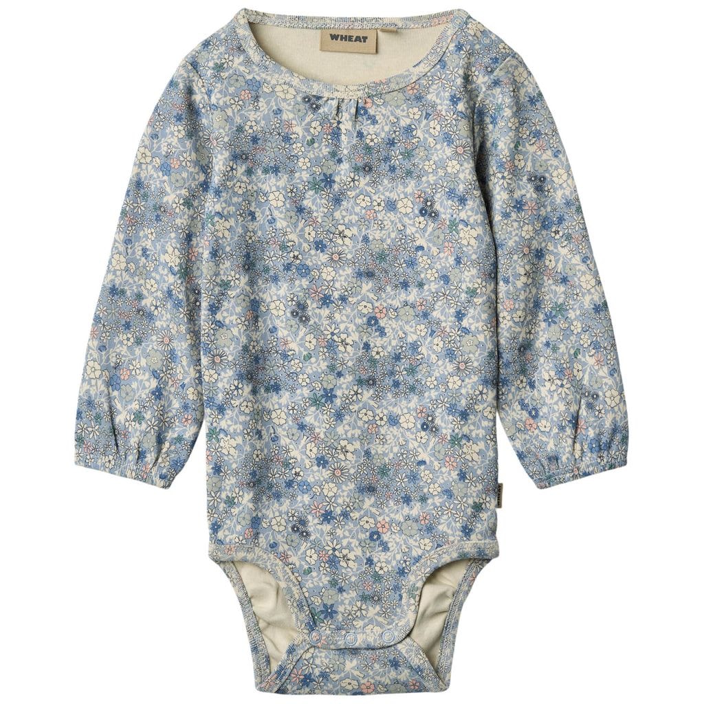 Linette Baby Body Blue Summer Flowers