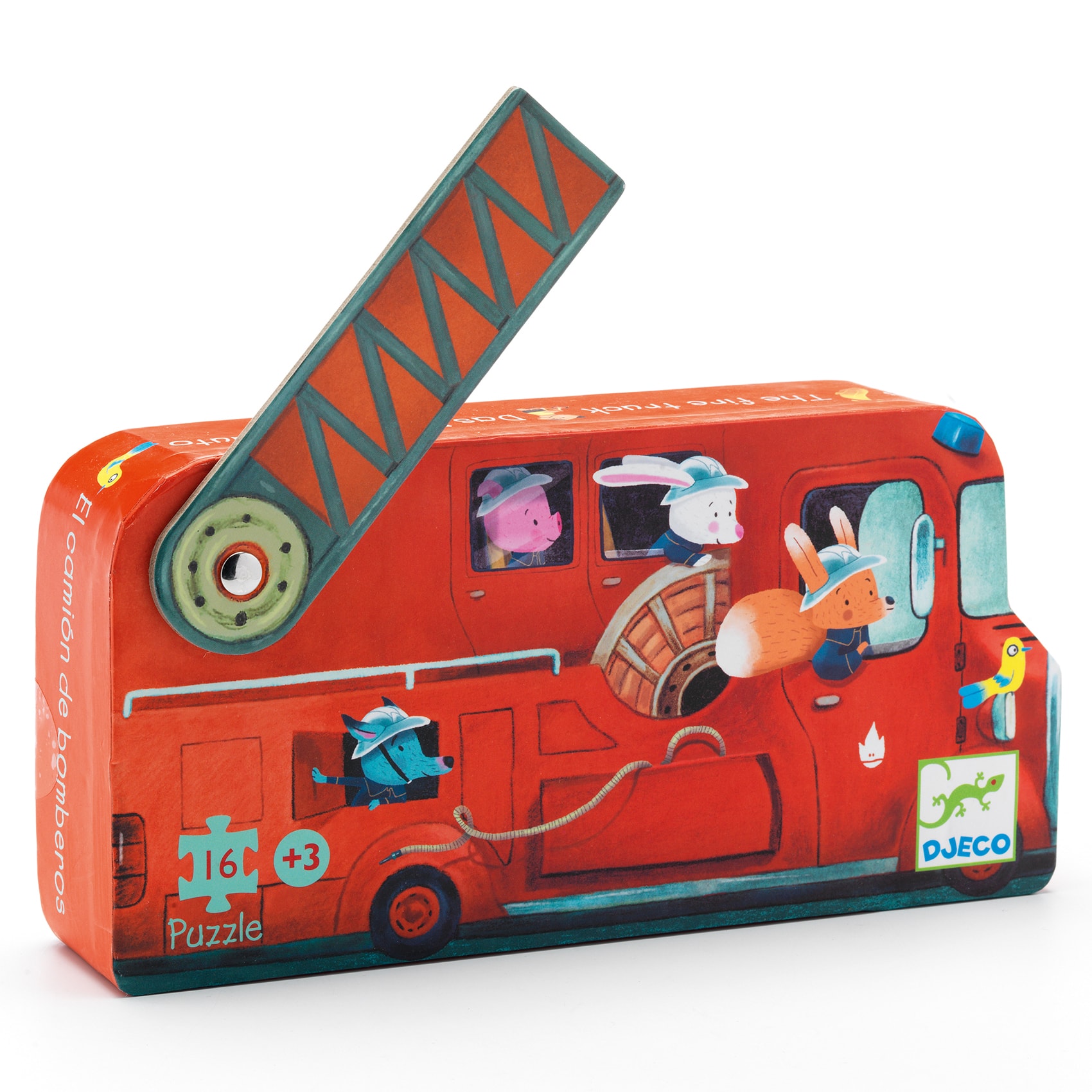 Puslespill, 16 Brikker Fire Truck