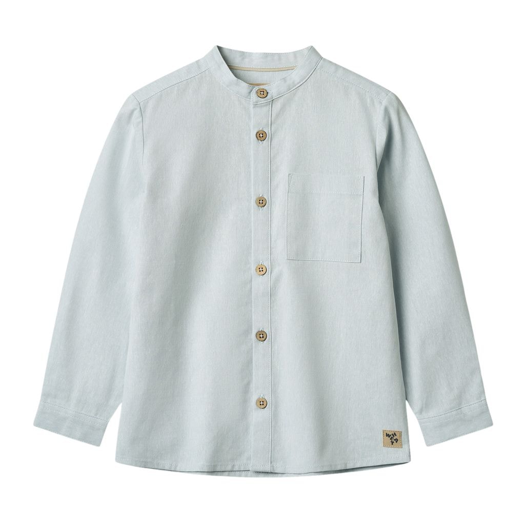 GOTS Willium Shirt Light Blue Chambray