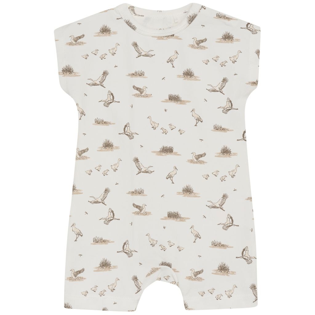 GOTS Mönstrad Romper Coconut Milk