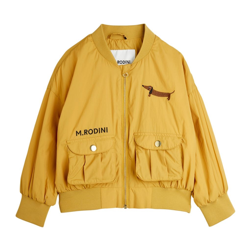 Dog Nylon Baseball Jacket Beige