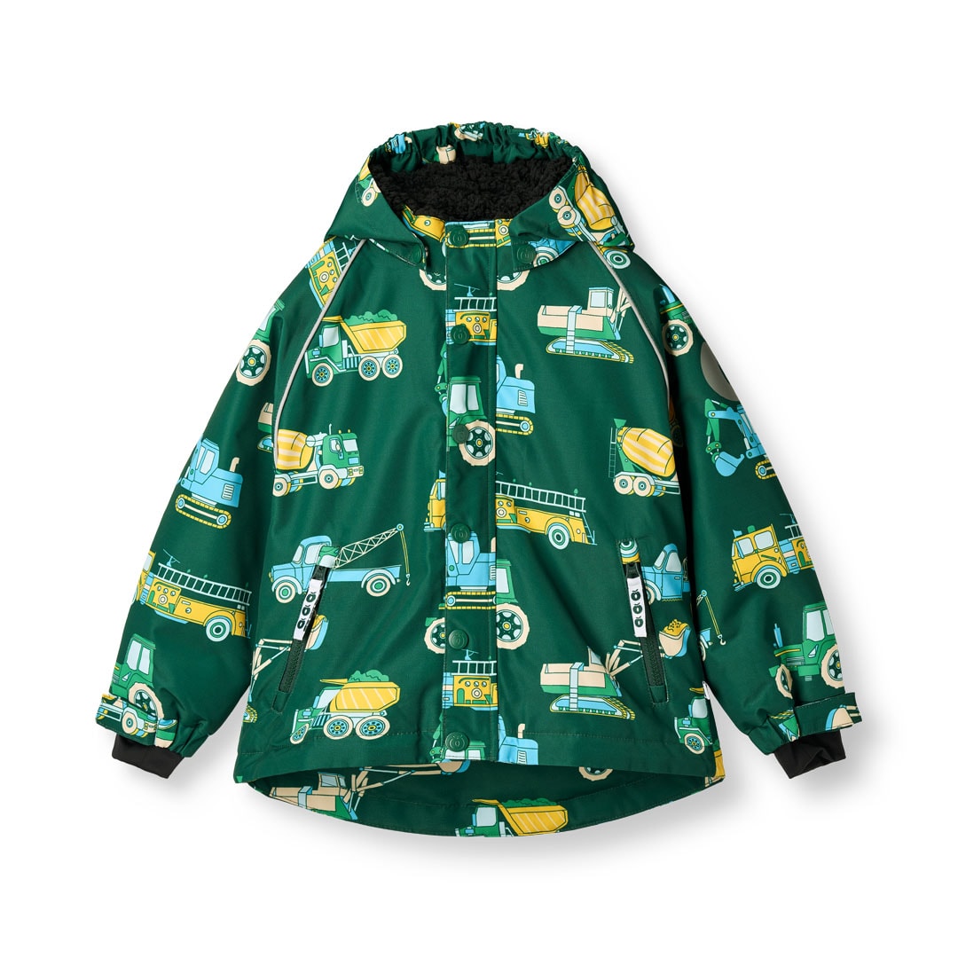 Winter Jacket With Vehicles Evergreen