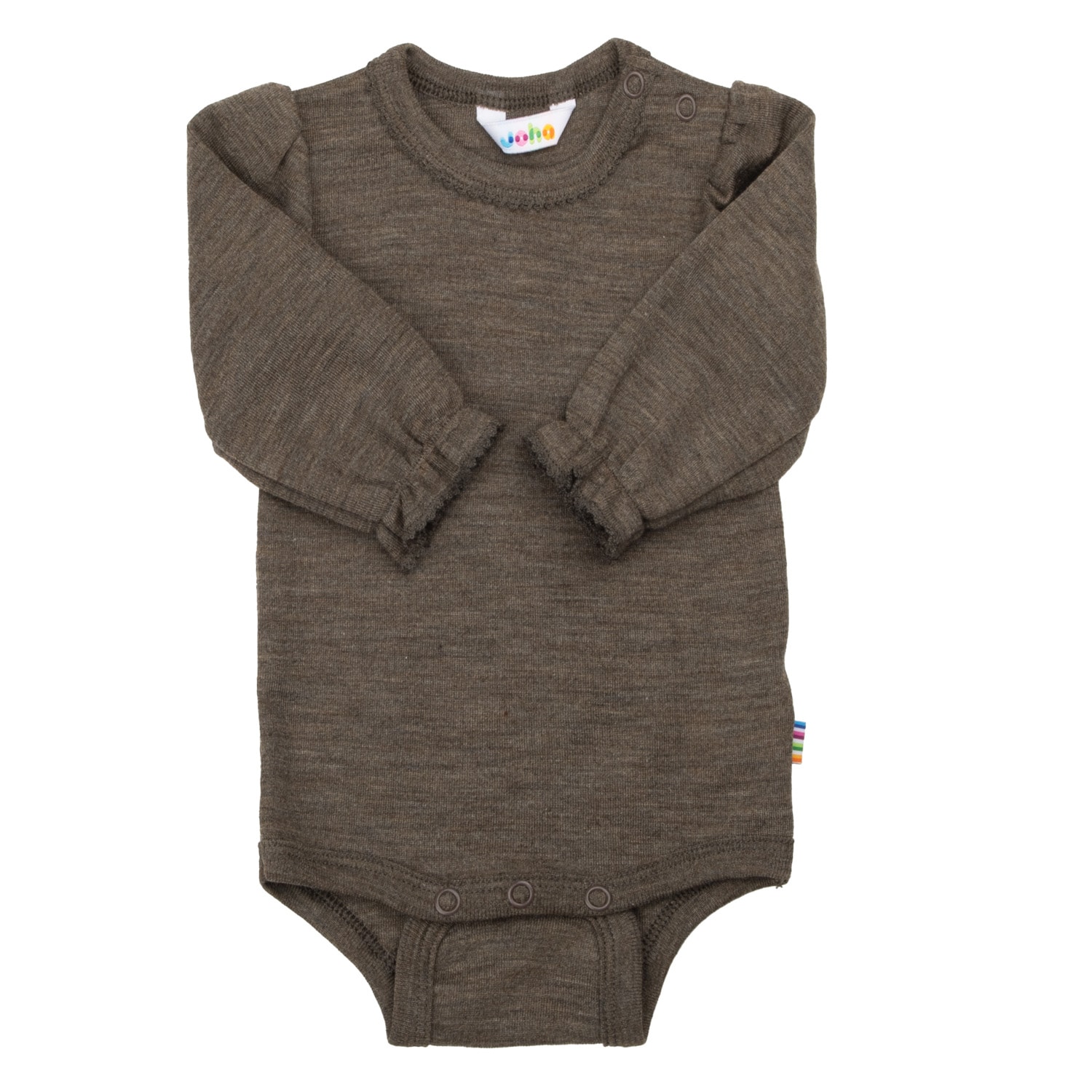 Wool Baby Body Brown Melange