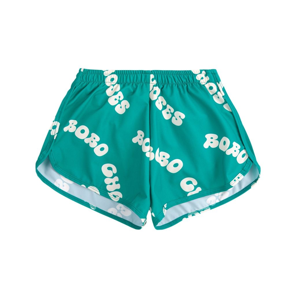 Wavy Bobo Choses All Over Swim Trunks Green