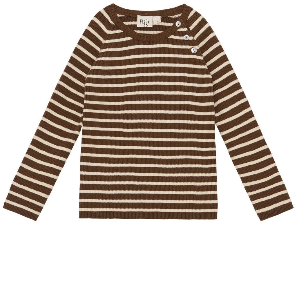 Flye Striped Sweater Walnut