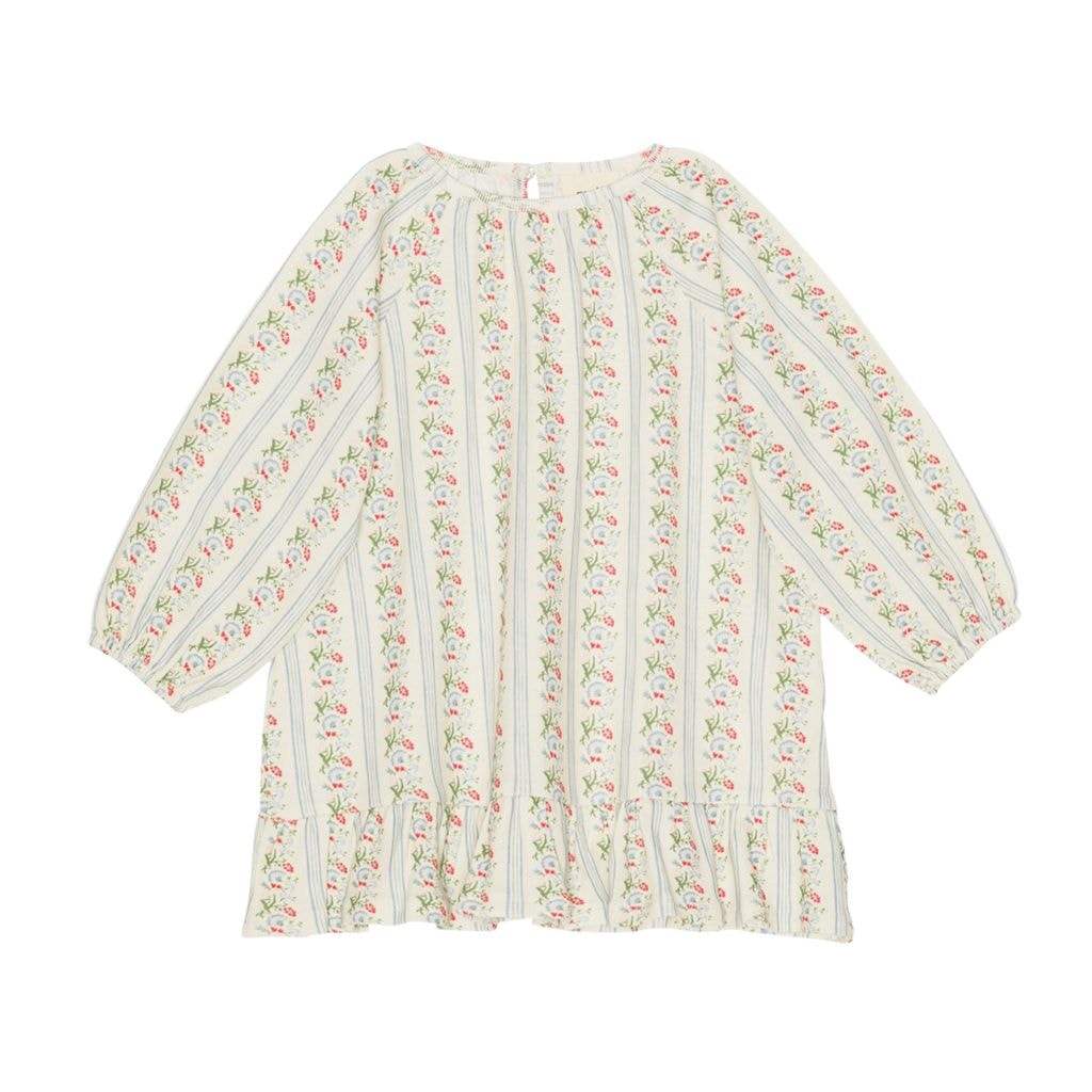 Abigail Jerseyklänning Soft White/Bright Blue