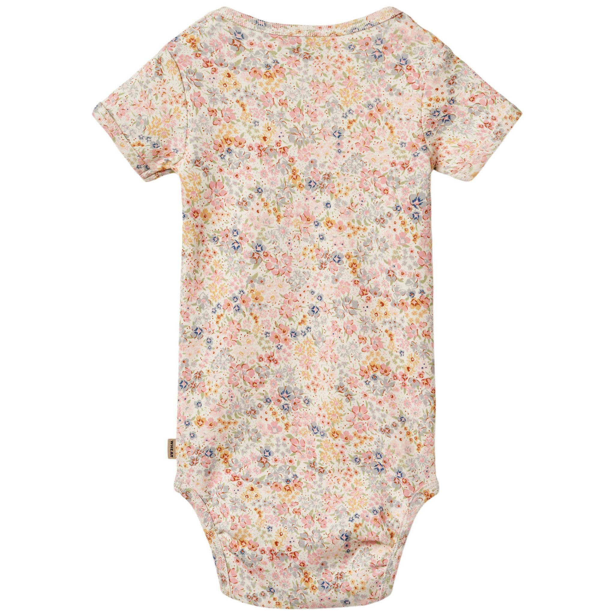 Linette Kortärmad Baby Body Bright Flowers