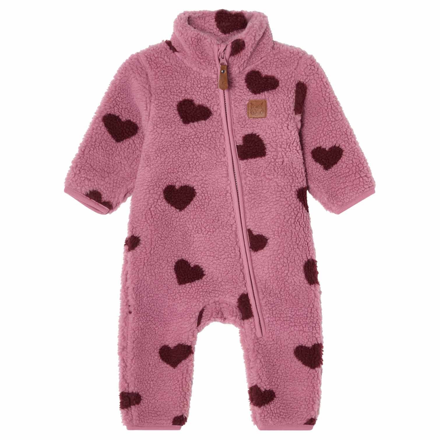 Austin Pile Fleece Coverall Hearts