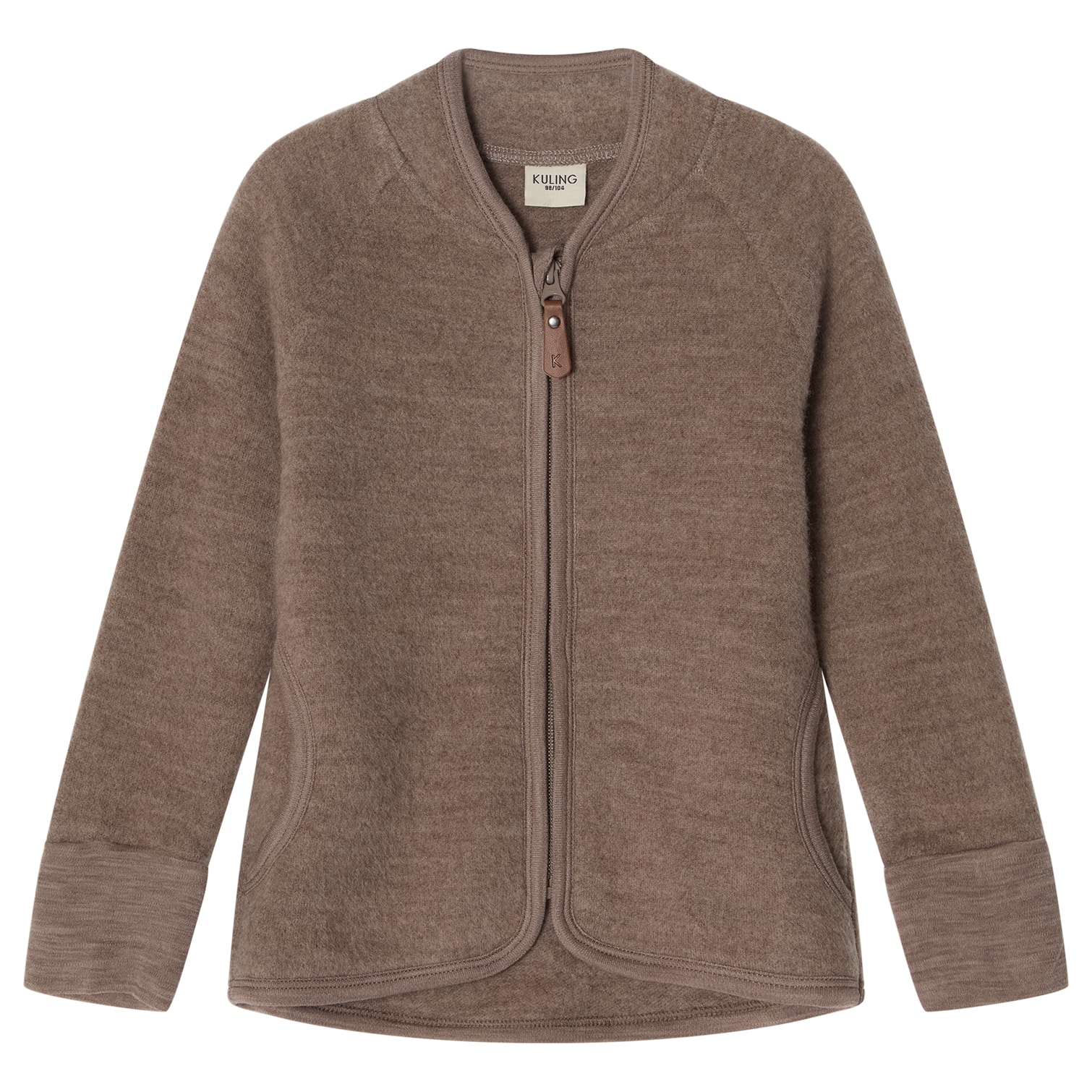 Adelaide Wool Fleece Jacket Brown Melange