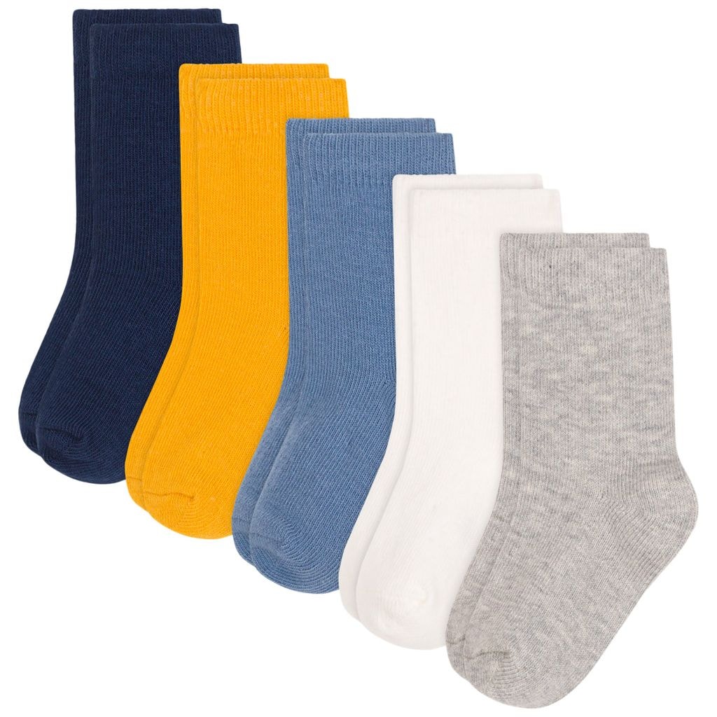 Plain 5-pack Bomullsstrumpor Blue