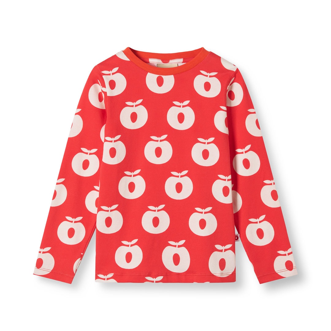 Gala Long-Sleeved Blouse With Apples Poppy