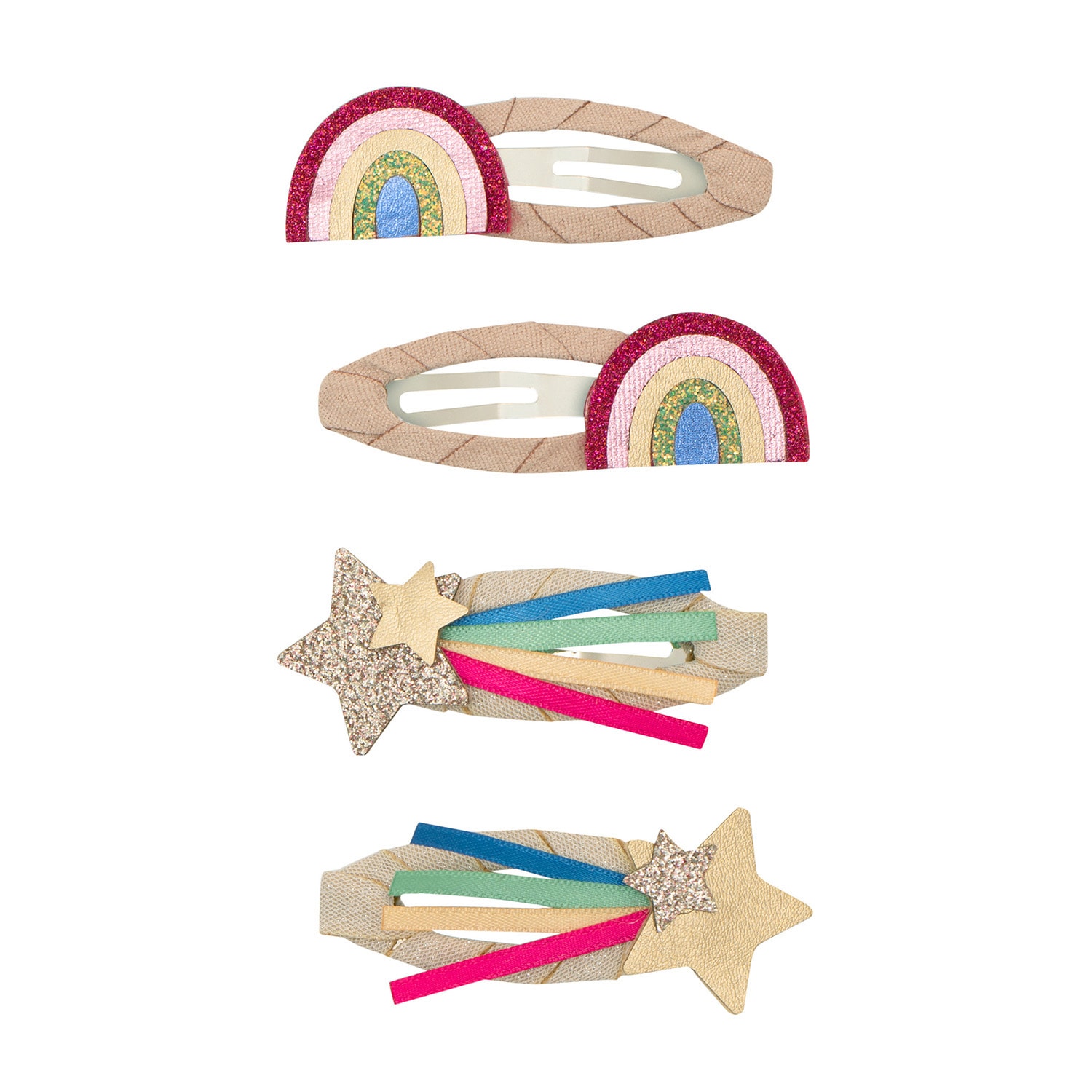 Disco Over The Rainbow Dancing Queen 4 Hair Clips Pink 