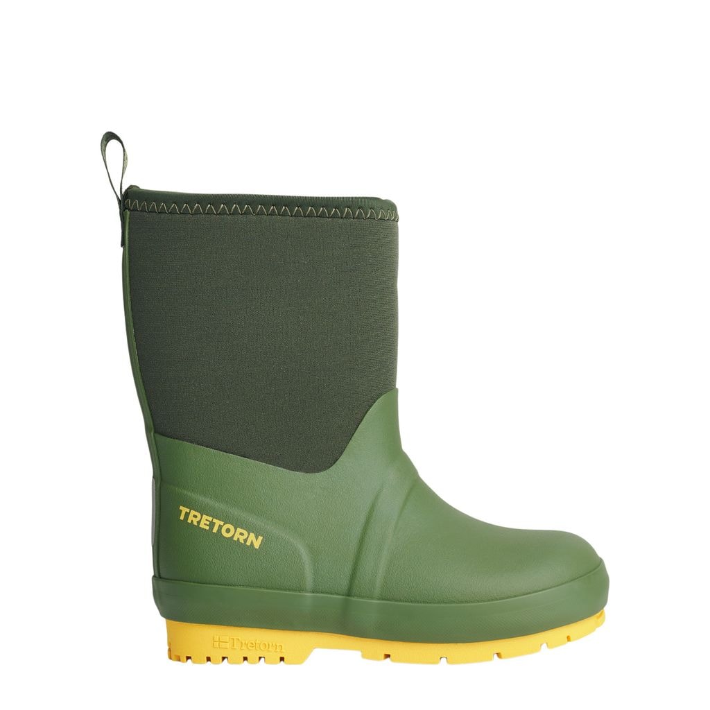 Neopren gummistøvler Bronze Green