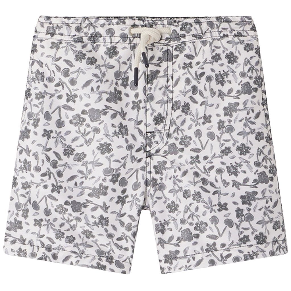 Ariel Floral Swim Shorts Cream