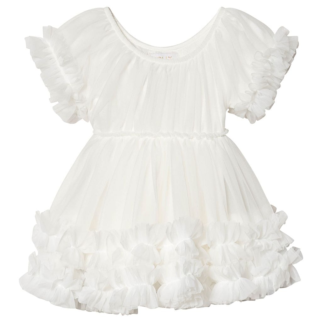Frilly Dress White