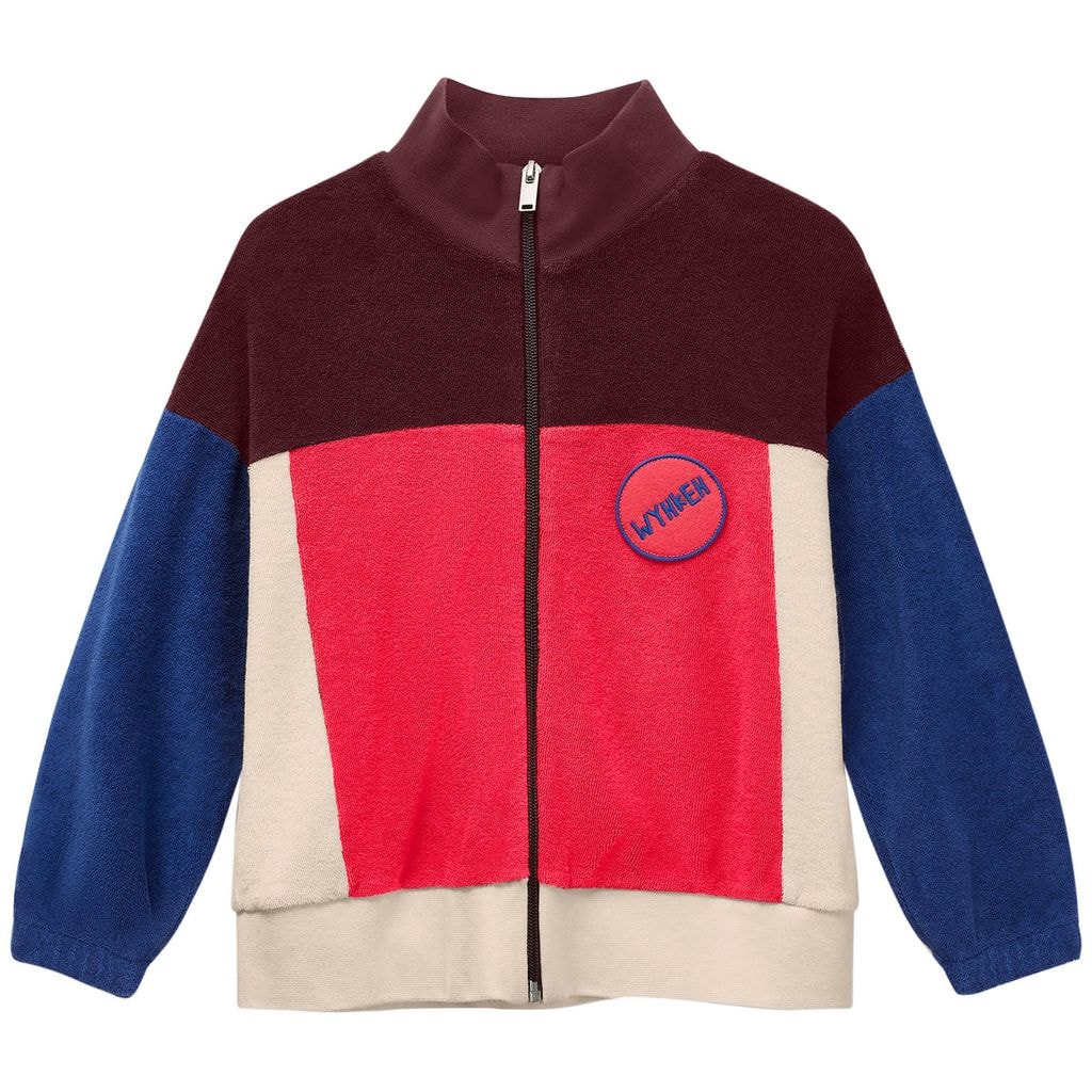 Keel Cardigan Med Dragkedja Red Setting Sun