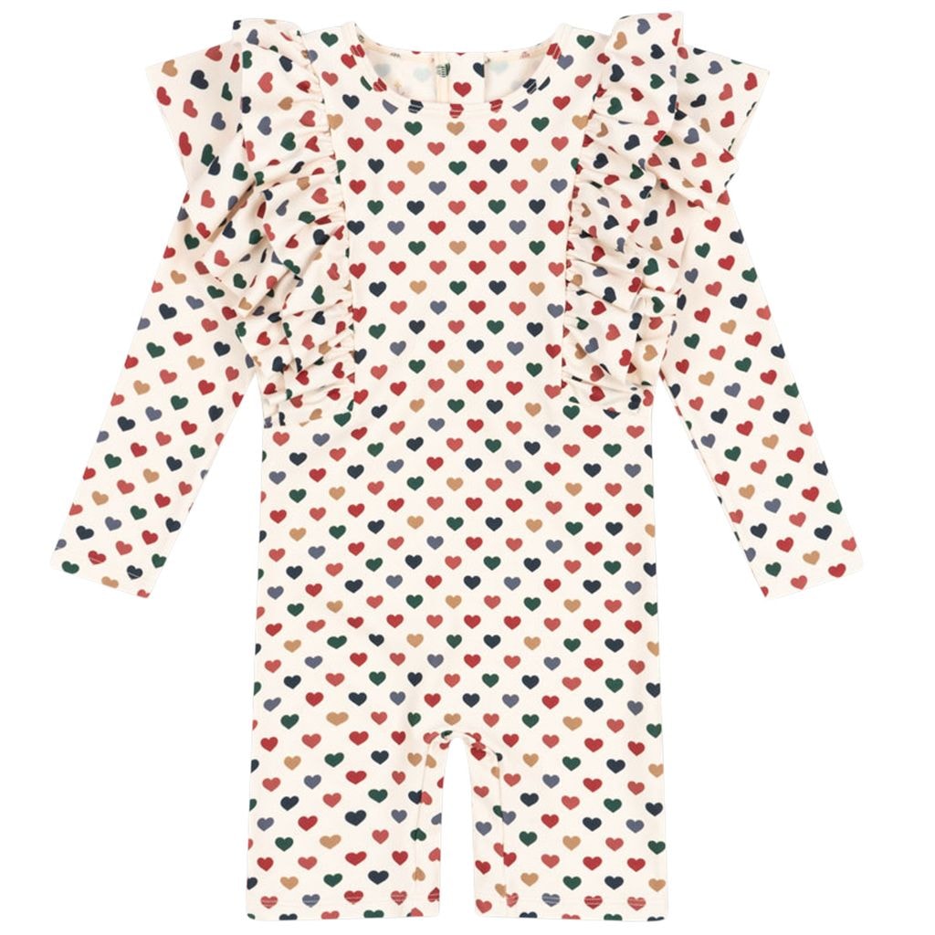 GOTS Manuca Frill UV-Suit Coeur Coloré