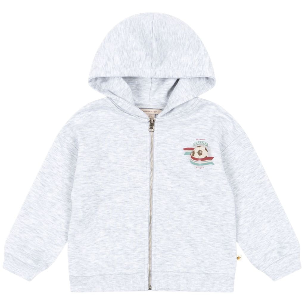 Lou Zip Hoodie Off White Melange