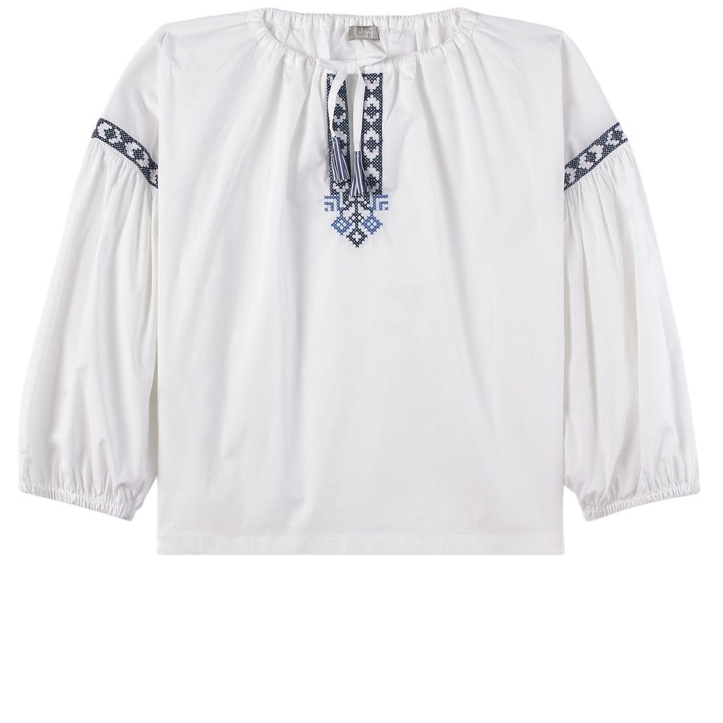 Embroidered Blouse White