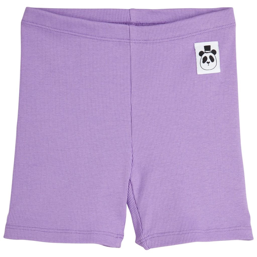Solid Rib Sweat Shorts Bike Purple