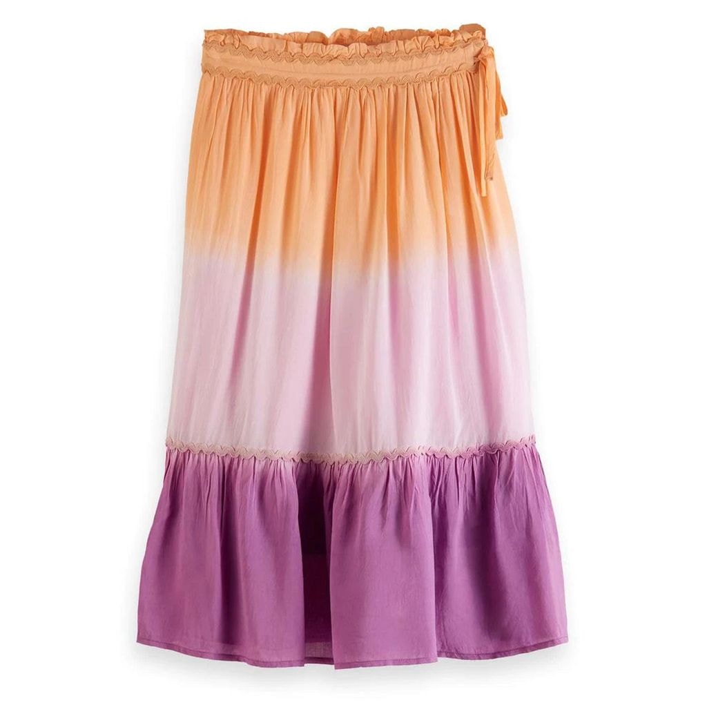 Skirt With Tie-dye Effect Purple