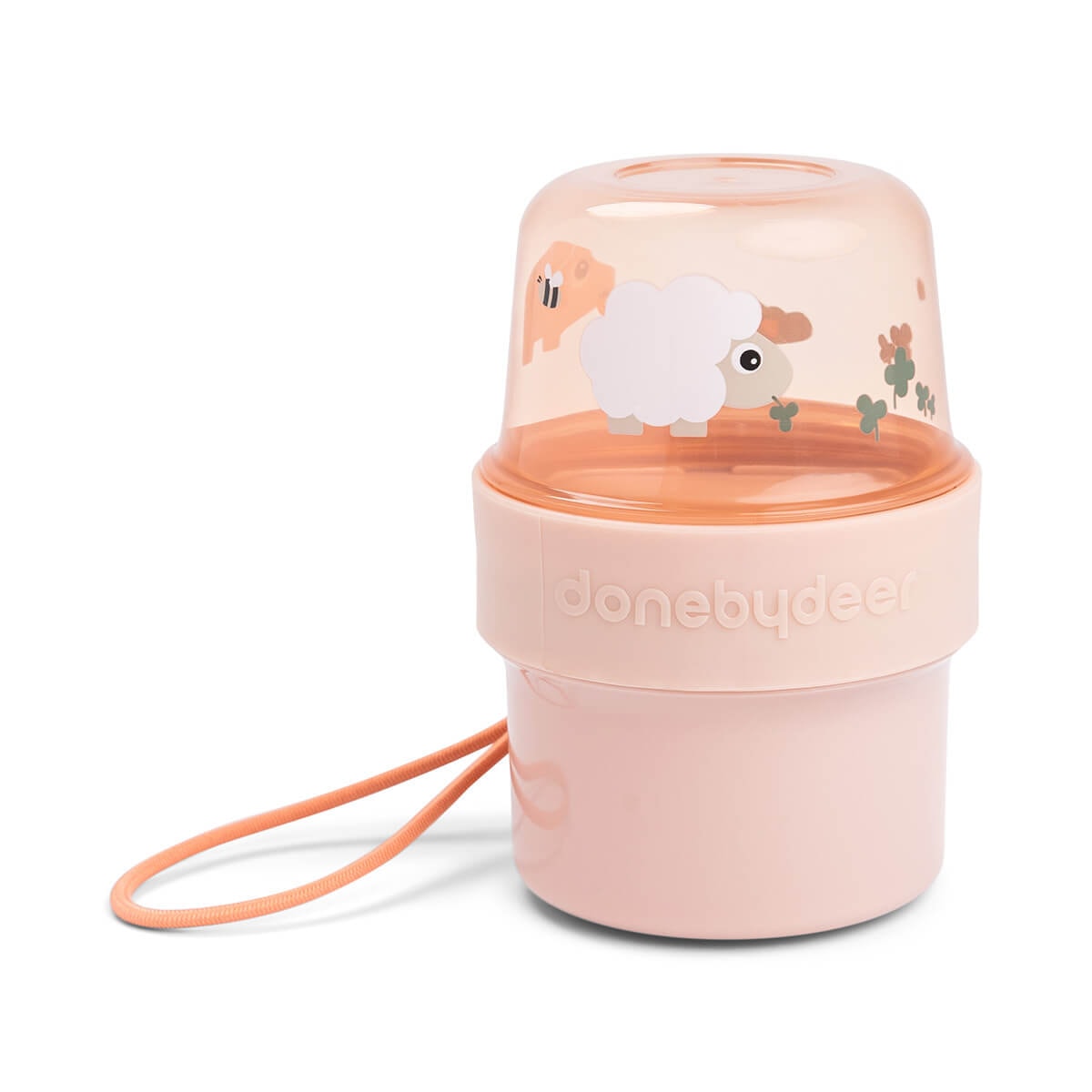 Tiny Farm To Go 2-Way Snack Container Pink