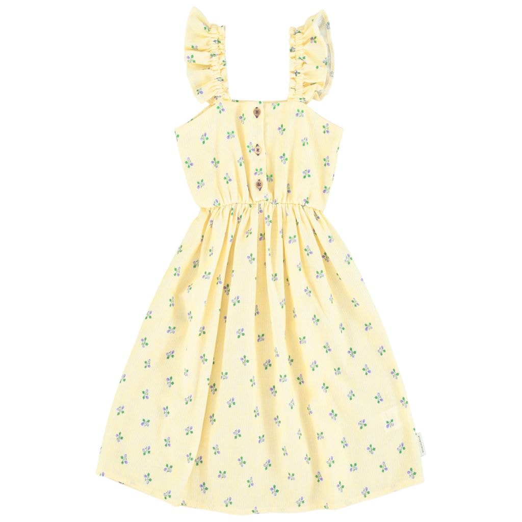 Floral Striped Dress Yellow