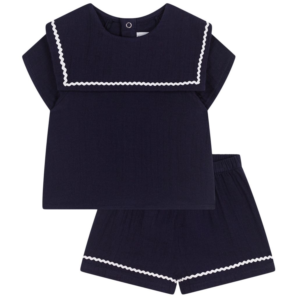 Nautical Cotton Clothing Set Smoking