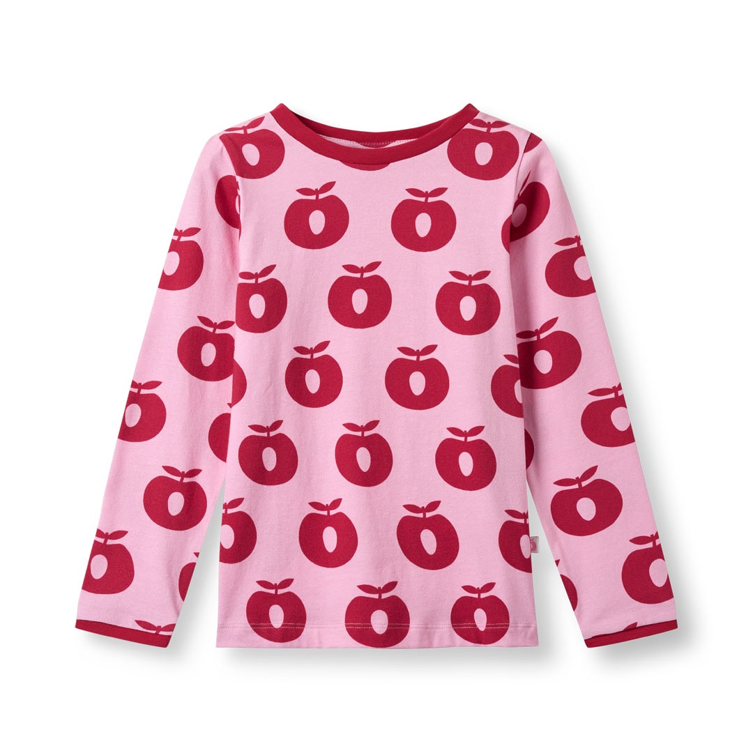 Elstar Long-Sleeved Top with Apples Pink lilac