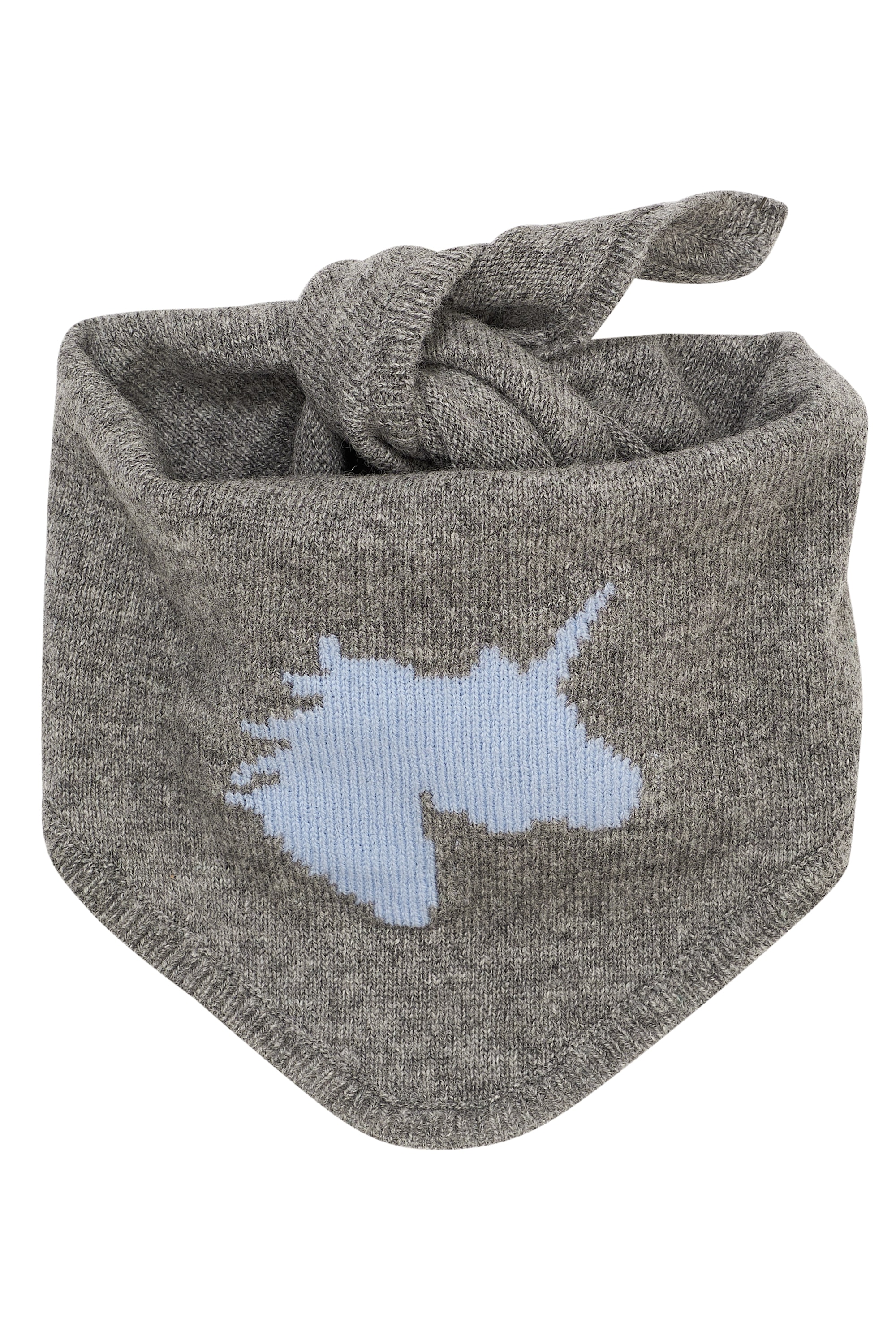 Cashmere Icon Scarf Dark Grey Melange Blue