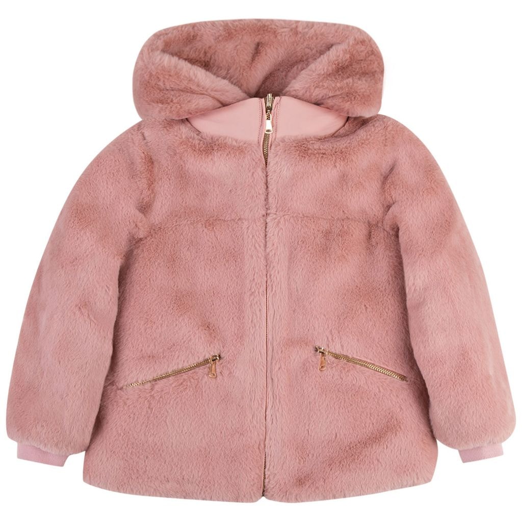 Faux Fur Jacket Vieux Rose