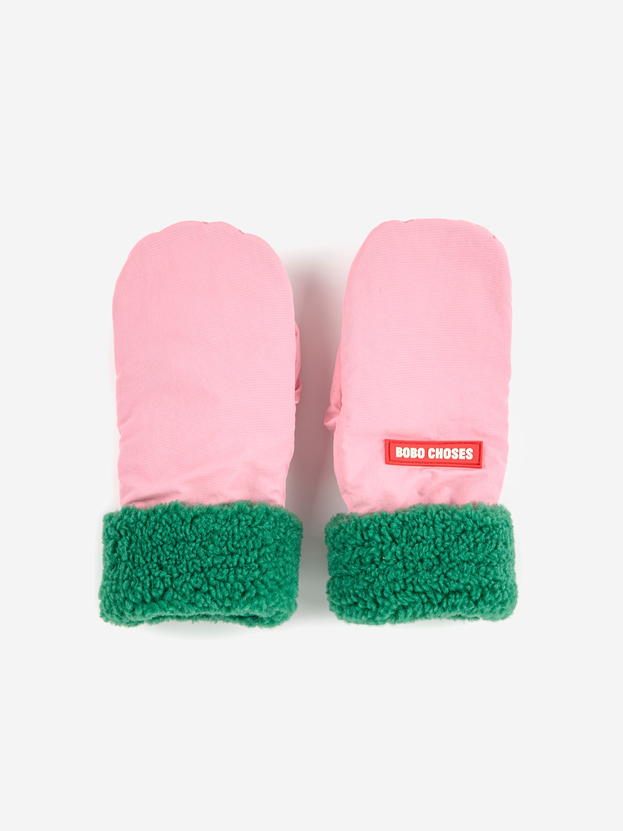 Bobo Choses Bicolor Mittens Pink