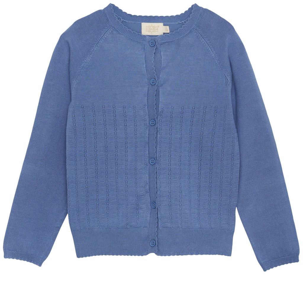 Cardigan In Pointelle Colony Blue