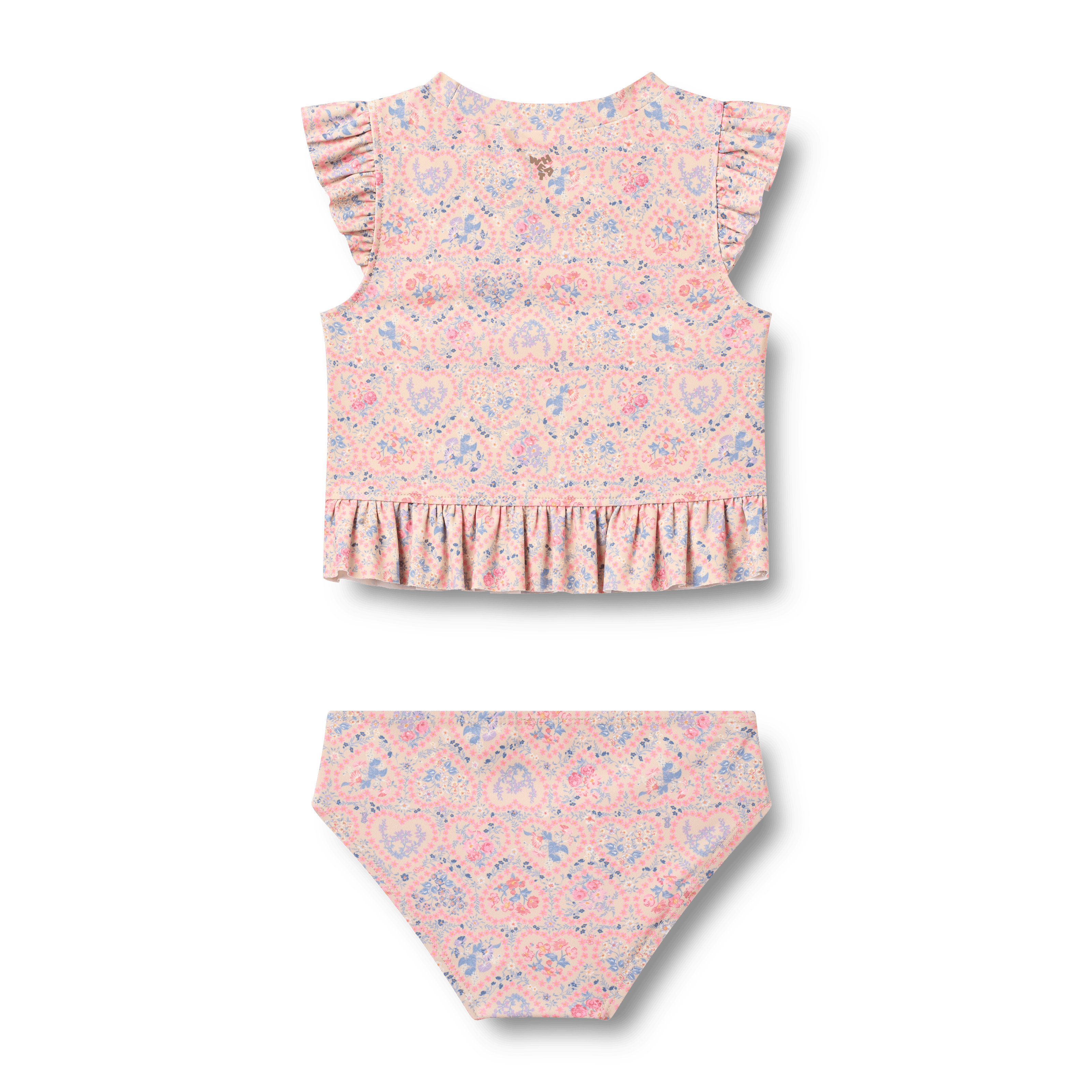 Swim Set 2-piece Alma Pink Heart Flowers