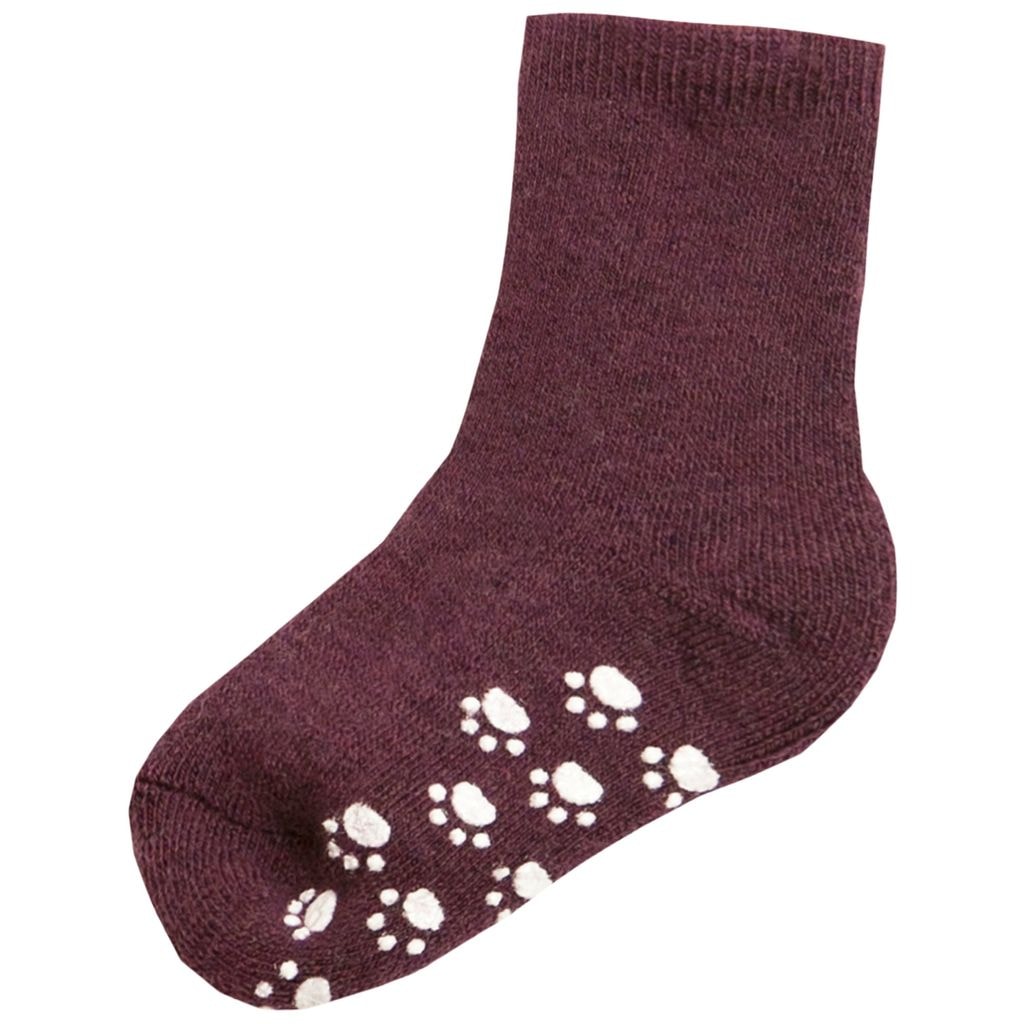 Wool sock w.anti-slip Auberg Melange
