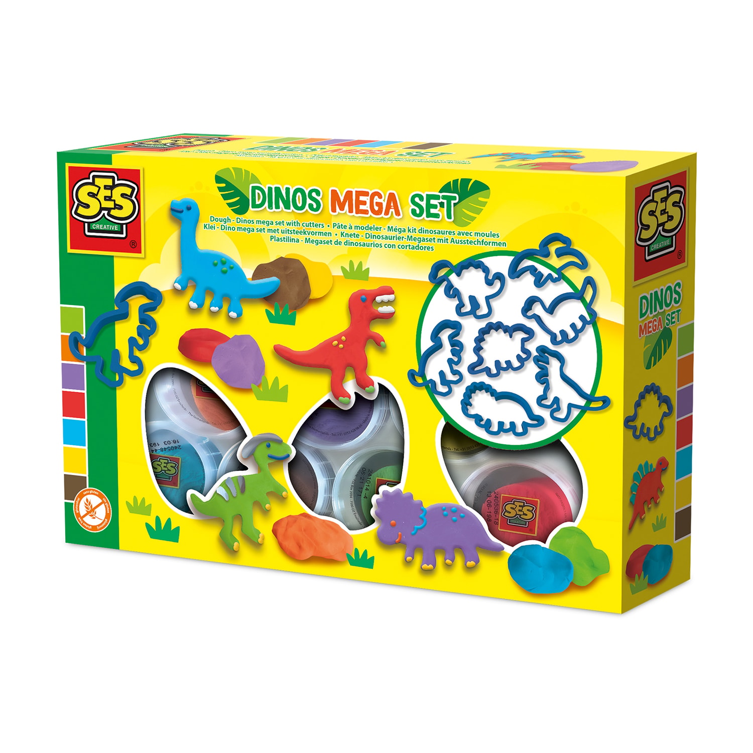 Play Dough Mega- Set -sett Med Utstikkere Dinos